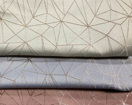 Jacquard déco tamisant avec motifs géométriques