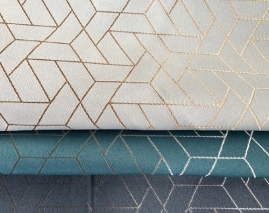 Jacquard déco tamisant avec motifs géométriques