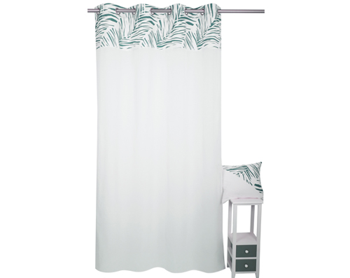 California sheer curtain with printed top