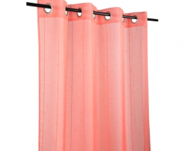 Colorado sheer curtain with fine chenille stripes