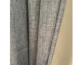 Linen look blackout fabric with anti-stain coating