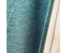 Velvet linen look coated blackout curtain